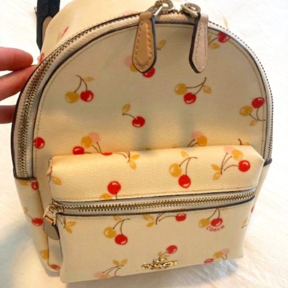 Coach Handbags - Coach Leather Mini Court Cherry Design Backpack - Perfect condition!